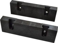 Snap Jaws - 8" Wide x 2-1/2" High x 1" Thick, Flat/No Step Vise Jaw - Soft, Steel, Fixed Jaw, Compatible with 8" Vises - Makers Industrial Supply