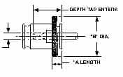 Collis Tool - 1.108" Tap Shank Diam, 0.831" Tap Square Size, 1-3/8" Tap, #3 Tapping Adapter - 0.55" Projection, 2.79" Tap Depth, Through Coolant, - Exact Industrial Supply