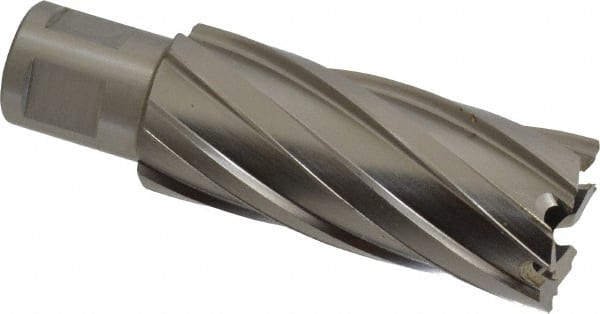 Annular Cutter: 1.0236″ Dia, High Speed Steel 3/4″ Shank Dia, Weldon Flat Shank, 2 Flats, Bright/Uncoated