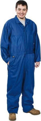 Stanco Safety Products - Size XL, Royal Blue, Zipper, Flame Resistant/Retardant Coverall - 46 to 48" Chest, Indura, 7 Pockets, Elastic Waistband, Full Action Back, 2-Way Concealed Zipper - Makers Industrial Supply