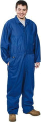 Stanco Safety Products - Size 2XL, Royal Blue, Zipper, Flame Resistant/Retardant Coverall - 50 to 52" Chest, Indura, 7 Pockets, Elastic Waistband, Full Action Back, 2-Way Concealed Zipper - Makers Industrial Supply