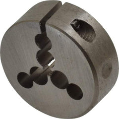 Irwin Hanson - #4-40 UNC Thread, 1" Outside Diam Carbon Steel Round Die - 3/8" Thick, Right Hand Thread, Adjustable - Exact Industrial Supply