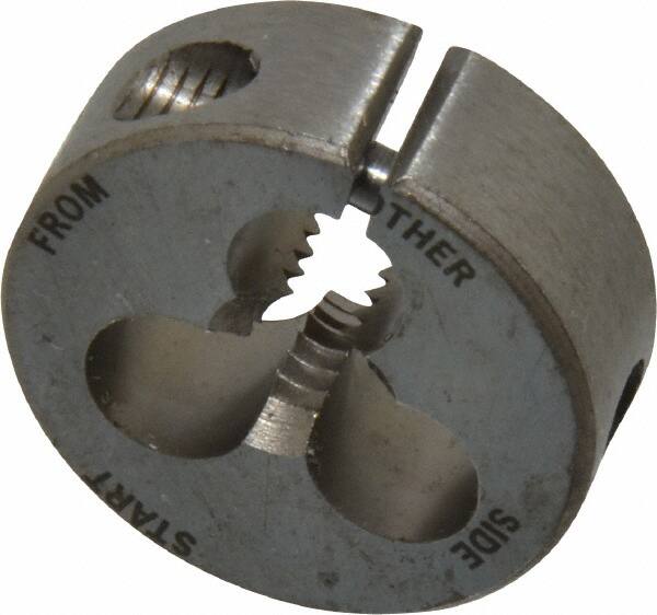 Irwin Hanson - #14-20 UNS Thread, 1" Outside Diam Carbon Steel Round Die - 3/8" Thick, Right Hand Thread, Adjustable - Exact Industrial Supply