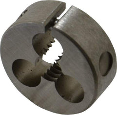 Irwin Hanson - 5/16-18 UNC Thread, 1" Outside Diam Carbon Steel Round Die - 3/8" Thick, Right Hand Thread, Adjustable - Exact Industrial Supply