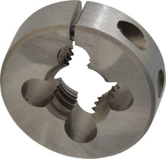 Irwin Hanson - 5/8-11 UNC Thread, 1-1/2" Outside Diam Carbon Steel Round Die - 1/2" Thick, Right Hand Thread, Adjustable - Exact Industrial Supply