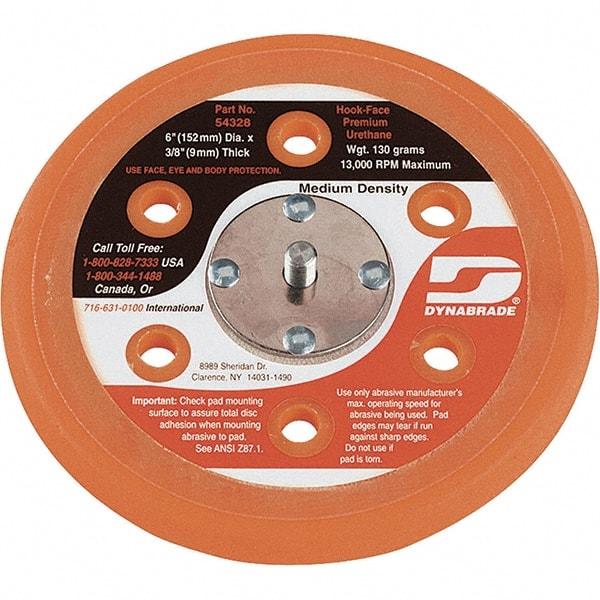 Dynabrade - 6" Diam Disc Backing Vacuum Replacement Pad - Medium Density, 13,000 RPM, Speed-Lok Compatible - Makers Industrial Supply