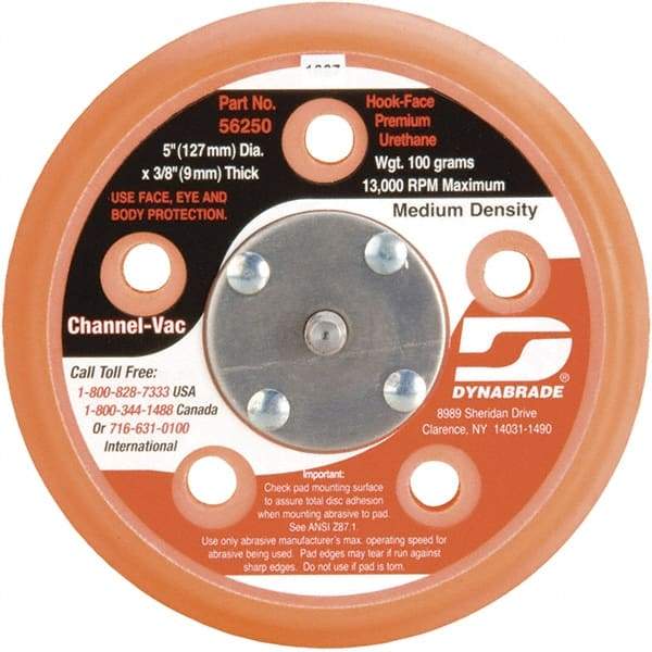 Dynabrade - 5" Diam Hook & Loop Disc Backing Pad - Medium Density, 13,000 RPM - Makers Industrial Supply