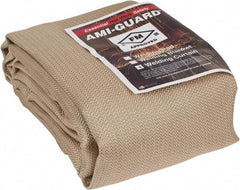 Auburn Mfr - 10' High x 6' Wide x 0.04" Thick Silica Welding Curtain - Tan, Grommet - Makers Industrial Supply