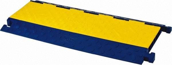 Hubbell Wiring Device-Kellems - 5 Channel, T-Shaped, Drop Over Cable Ramp - 36 Inch Long x 17-1/2 Inch Wide x 1.95 Inch High, Yellow and Blue - Makers Industrial Supply