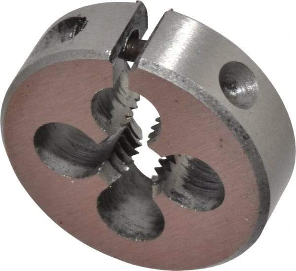 Interstate - #12-28 UNF Thread, 13/16" Outside Diam High Speed Steel Round Die - Right Hand Thread, Adjustable - Exact Industrial Supply