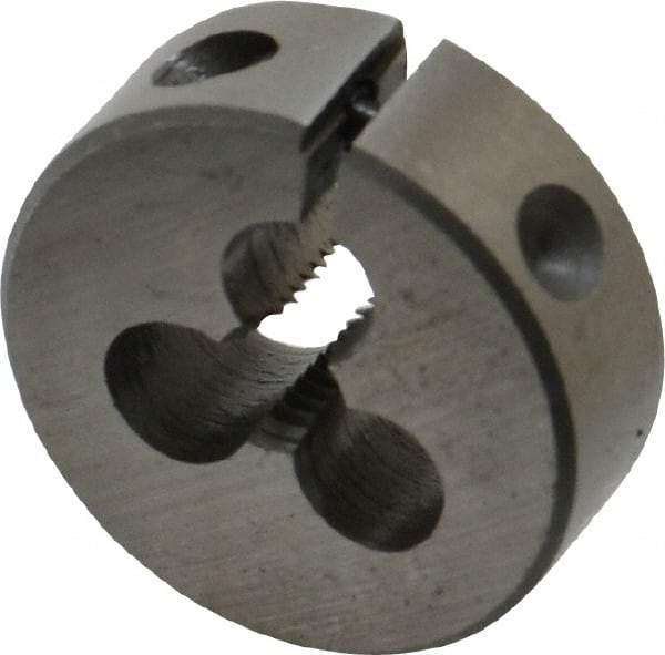 Interstate - #12-28 UNF Thread, 1" Outside Diam High Speed Steel Round Die - Right Hand Thread, Adjustable - Exact Industrial Supply