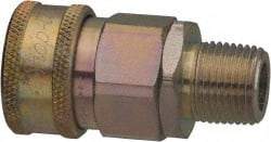 Parker - 3/8 Thread Stainless Steel Hydraulic Hose MPT Fitting - 4,000 psi - Makers Industrial Supply