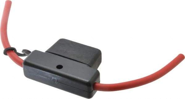 Ferraz Shawmut - 60 Amp AF3 Black Automotive Fuse Holder - 32 Volt, Red #6 Wire - Makers Industrial Supply