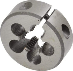 Interstate - 3/8-24 UNF Thread, 1" Outside Diam High Speed Steel Round Die - Right Hand Thread, Adjustable - Exact Industrial Supply