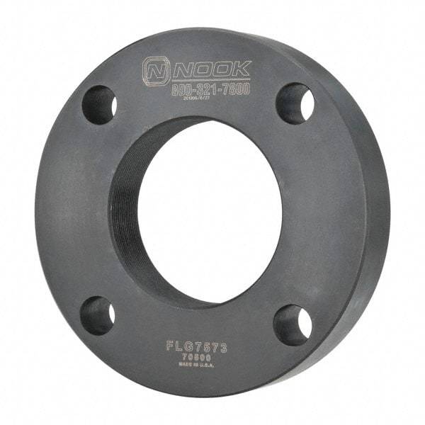 Nook Industries - 4.94" Flange OD x 0.9" Thickness Precision Acme Mounting Flange - For 2-4 Bars, 4 Mounting Holes, Steel - Makers Industrial Supply