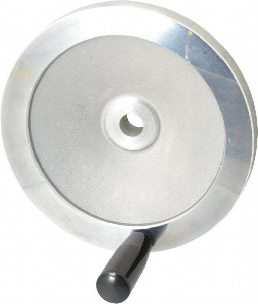 Value Collection - 7.87" Diam, Aluminum Handwheel with Handle - 1.65" Hub Diam - Makers Industrial Supply