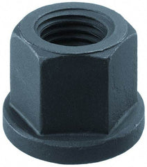 Gibraltar - M20, 37mm Flange Diam, 30mm High, 30mm Across Flats, Flange Nut - Grade 10 Steel, Black Phosphate Finish, 6" Flange Height, DIN 6331 - Makers Industrial Supply