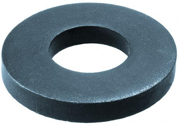 Gibraltar - M24 Screw, Steel Standard Flat Washer - 25mm ID x 60mm OD, 8mm Thick, Black Phosphate Finish - Makers Industrial Supply