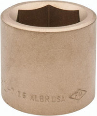 Ampco - 1-7/16", 3/4" Drive, Standard Hand Socket - 6 Points, 2" OAL, Aluminum Bronze - Makers Industrial Supply