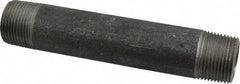 Made in USA - Schedule 80, 1" Diam x 6-1/2" Long Black Pipe Nipple - Threaded - Makers Industrial Supply