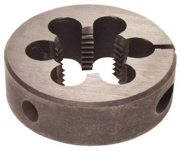 Interstate - 1-5/16 - 32 Thread, 2-1/2" Outside Diam High Speed Steel Round Die - Right Hand Thread, Adjustable - Exact Industrial Supply