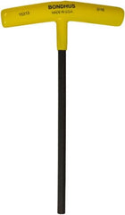 Bondhus - 5/16" Hex, T-Handle Cushion Grip, Hex Key - 9" OAL, Protanium High Torque Steel, Inch System of Measurement - Makers Industrial Supply