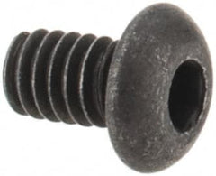 Value Collection - #1-72 UNF Hex Socket Drive, Button Screw - Alloy Steel, Black Oxide Finish, Fully Threaded, 1/8" Length Under Head - Makers Industrial Supply