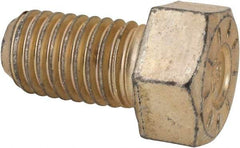 Value Collection - 9/16-12 UNC, 1" Length Under Head Hex Head Cap Screw - Fully Threaded, Grade L9 Alloy Steel, Zinc Yellow Dichromate Finish, 13/16" Hex - Makers Industrial Supply