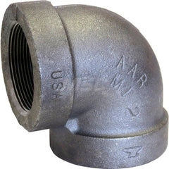 Black 90 ° Elbow: 2-1/2″, 300 psi, Threaded Malleable Iron, Galvanized Finish, Class 300