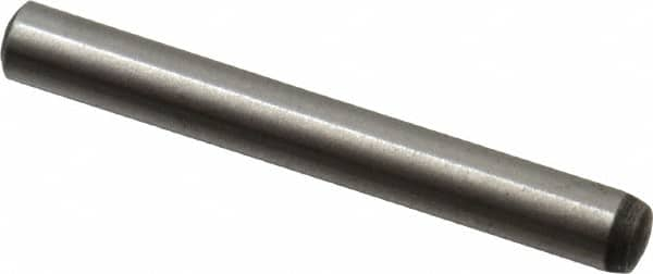 Value Collection - 3mm Diam x 25mm Pin Length Alloy Steel Standard Dowel Pin - C 58-62 Hardness, 3,340 Lb Breaking Strength, 1 Rounded End - Makers Industrial Supply