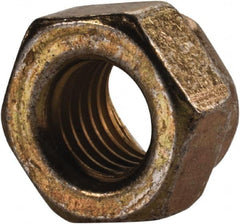 Made in USA - 5/16-24 UNF Grade L9 Hex Lock Nut with Distorted Thread - 1/2" Width Across Flats, 17/64" High, Cadmium Dichromate Finish - Makers Industrial Supply