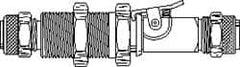 Parker - 1/4" OD, Grade 316Stainless Steel Double End Shutoff Bulkhead Coupler - 150 Max Working psi, 5/8" Hex, Comp x Comp Ends - Makers Industrial Supply