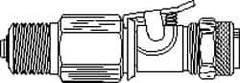 Parker - 1/4" OD, Grade 316Stainless Steel Double End Shutoff Pipe Coupler - 150 Max Working psi, 9/16" Hex, Comp x MNPT Ends - Makers Industrial Supply