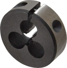 Interstate - #8-32 UNC Thread, 1" Outside Diam High Speed Steel Round Die - Left Hand Thread, Adjustable - Exact Industrial Supply