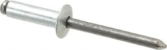 Marson - Button Head Steel Open End Blind Rivet - Steel Mandrel, 0.501" to 5/8" Grip, 1/2" Head Diam, 0.257" to 0.261" Hole Diam, 7/8" Length Under Head, 1/4" Body Diam - Makers Industrial Supply