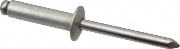 Marson - Button Head Steel Open End Blind Rivet - Steel Mandrel, 0.626" to 3/4" Grip, 1/2" Head Diam, 0.257" to 0.261" Hole Diam, 1" Length Under Head, 1/4" Body Diam - Makers Industrial Supply