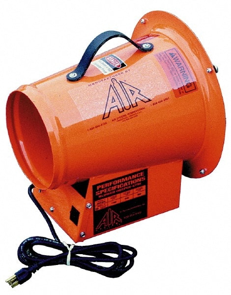 AIR Systems - 1-Speed 115V 0.33 hp 8" Inlet/Outlet Electric (AC) Axial Blower - Exact Industrial Supply