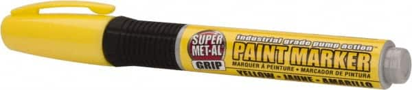 Super Met-Al - Yellow Paint Marker - Oil Based Paint - Makers Industrial Supply