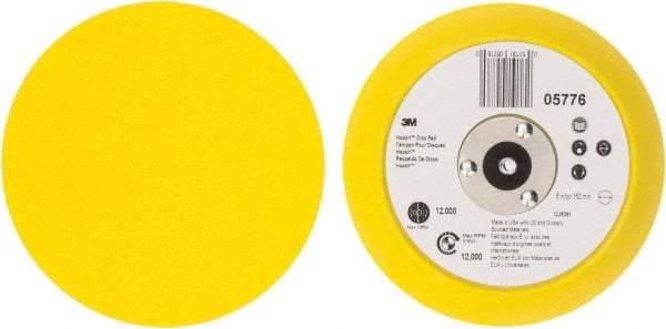 3M - 6" Diam Hook & Loop Disc Backing Pad - Medium Density, 12,000 RPM - Makers Industrial Supply