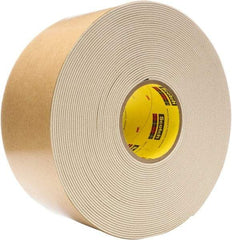 3M - 4" Wide x 20 Yd Long Tan Rubber Masking Tape - Series 528, 82 mil Thick, 18 In/Lb Tensile Strength - Makers Industrial Supply