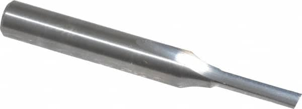 Onsrud - 1/8" Diam, 1/4" Shank Diam, 1/2" Length of Cut, 1 Flute Single Edge Straight Router Bit - 2" Overall Length, Right Hand Cut, Solid Carbide - Makers Industrial Supply