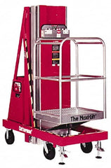 Cotterman - 400 Lb Capacity, 210" Lift Height, Portable Battery Operated Elevating Maintenance Lift - 77-1/2" Lowered Height, 30" Overall Width - Makers Industrial Supply