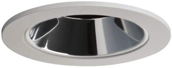 Cooper Lighting - 5-1/16 Inch Wide, White Reflector Fixture Trim - Aluminum - Makers Industrial Supply