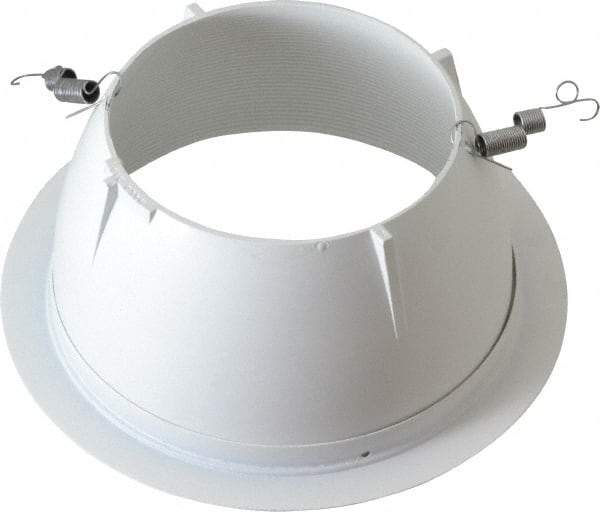 Cooper Lighting - 7-1/4 Inch Wide, Water Resistant, White Fixture Baffle Trim - Metal, UL/cUL Wet Location Listed - Makers Industrial Supply