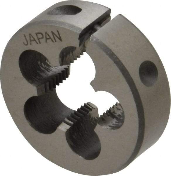 Interstate - 5/8-20 UNS Thread, 1-1/2" Outside Diam High Speed Steel Round Die - Right Hand Thread, Adjustable - Exact Industrial Supply