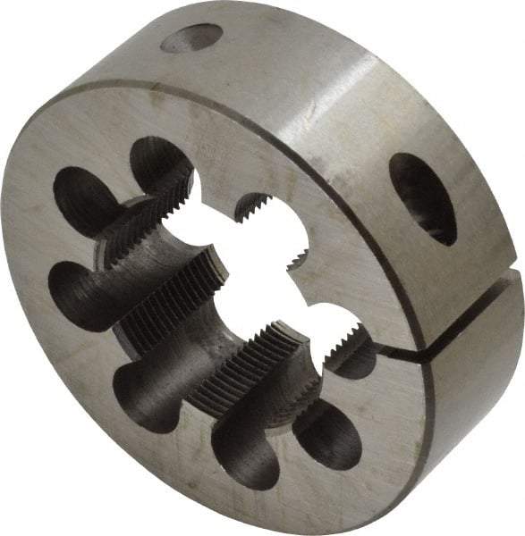 Interstate - 1-9/16 - 18 UNEF Thread, 3" Outside Diam High Speed Steel Round Die - Right Hand Thread, Adjustable - Exact Industrial Supply