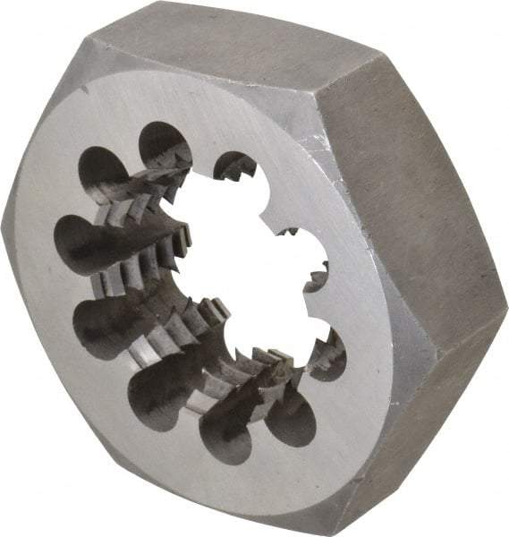 Interstate - 2-1/2 - 4 UNC Thread, 4-1/2" Hex, Right Hand Thread, Hex Rethreading Die - Carbon Steel, 1-1/2" Thick - Exact Industrial Supply