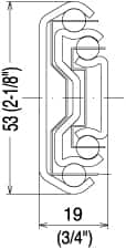 Sugatsune - 13-3/4" Slide Length, 15-3/16" Travel Length, Stainless Steel Ball Bearing Slide - 260 Lb Capacity at Full Extension - Makers Industrial Supply