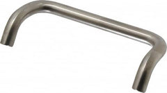 Sugatsune - 15/32" Handle Diam, Satin Finish Stainless Steel Drawer Pull - 1-31/32" Projection, 5-3/64" Center to Center, 5-1/2" Wide - Makers Industrial Supply