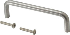 Sugatsune - 5/16" Handle Diam, Satin Finish Stainless Steel Drawer Pull - 1-11/32" Projection, 4" Center to Center, 316 Grade, 4-5/16" Wide - Makers Industrial Supply